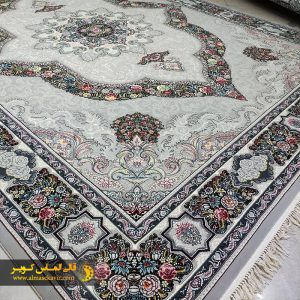 فرش طرح کارینا نقره ای