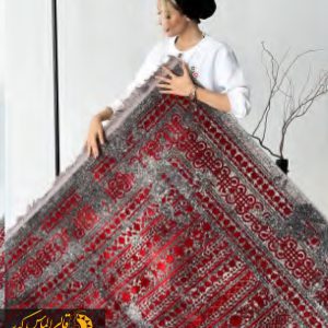 فرش ماشینی قرمز لاکی 700 شانه کد 73132