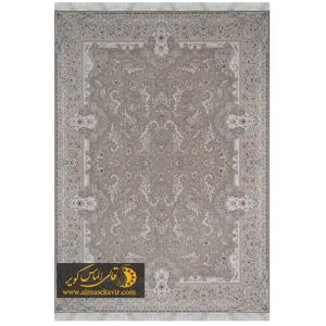 فرش کاشان طرح افشان رنگ نسکافه ای شکوه
