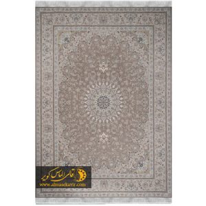 فرش ماشینی طرح دستباف نایین نسکافه ای پری