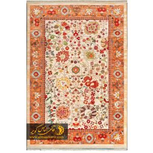 فرش ماشینی طرح سلطان آباد 900403 آجری