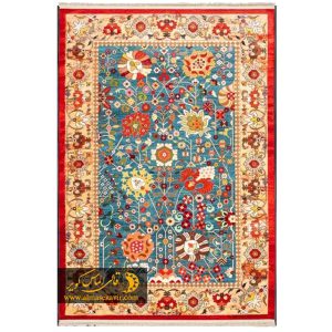 فرش ماشینی طرح سلطان آباد 900403 سبزآبی